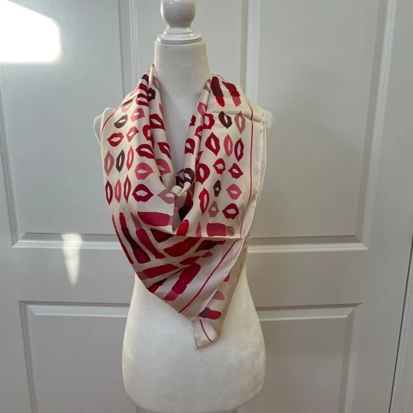 Lipstick Party Silk Square Scarf from KATE SPADE NEW YORK - Picture 3 of 8